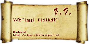 Völgyi Ildikó névjegykártya
