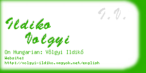 ildiko volgyi business card