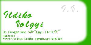 ildiko volgyi business card